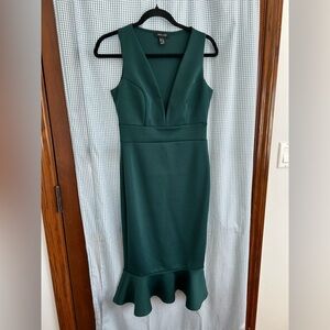 New Look Deep Green Midi Dress